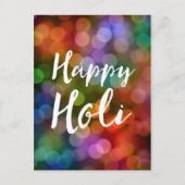 Happy Holi Bokeh Briefkaart (Voorkant)