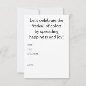Happy Holi Bokeh Kaart (Achterkant)
