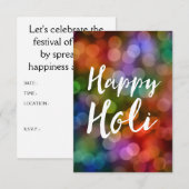 Happy Holi Bokeh Kaart (Voorkant / Achterkant)
