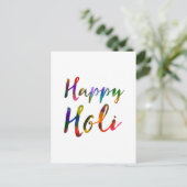 Happy Holi Bokeh Lights Briefkaart (Staand voorkant)