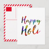 Happy Holi Bokeh Lights Briefkaart (Voorkant / Achterkant)