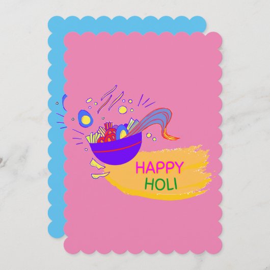 "Happy Holi - een feestelijke kunst" Kaart (Voorkant / Achterkant)