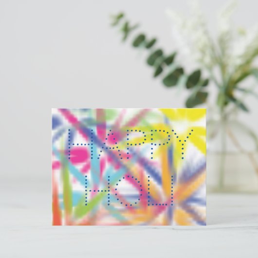 Happy Holi, festival van kleuren, holi hai Briefkaart (Staand voorkant)