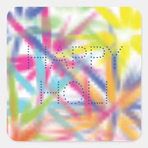 Happy Holi, festival van kleuren, holi hai Vierkante Sticker