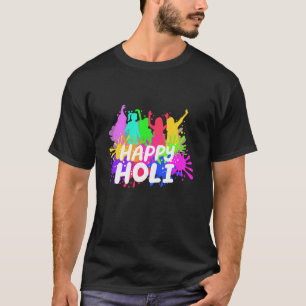 Happy Holi Festival van kleuren India Hindoe Manne T-shirt