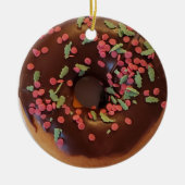 Happy Holi-Glaze Chocolate Sprinkles Donut Keramisch Ornament (Voorkant)