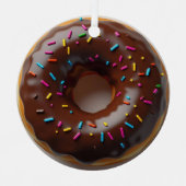 Happy Holi-glaze Donut Gepersonaliseerde Kerst Metalen Ornament (Voorkant)