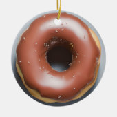 Happy Holi-Glaze | Grappige Donut Pun Kerstmis Keramisch Ornament (Voorkant)