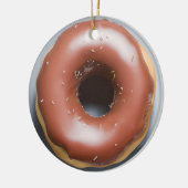 Happy Holi-Glaze | Grappige Donut Pun Kerstmis Keramisch Ornament (Links)