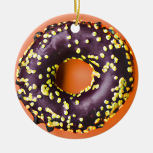 Happy Holi-Glaze   Grappige Donut Pun Kerstmis Keramisch Ornament