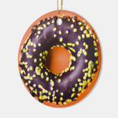 Happy Holi-Glaze | Grappige Donut Pun Kerstmis Keramisch Ornament (Links)