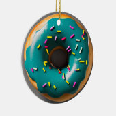 Happy Holi-Glaze | Grappige Donut Pun Kerstmis Keramisch Ornament (Rechts)