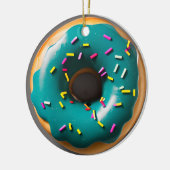 Happy Holi-Glaze | Grappige Donut Pun Kerstmis Keramisch Ornament (Links)