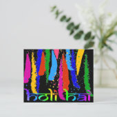 Happy Holi Greetings Briefkaart (Staand voorkant)