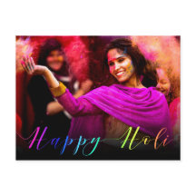 Happy Holi Hai Foto Typografie - Briefkaart