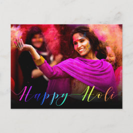 Happy Holi Hai Foto Typografie - Briefkaart