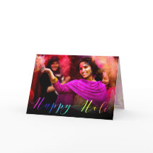 Happy Holi Hai Foto Typografie - Wenskaart