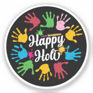 Happy Holi Handen Hindu Holi Festival Gifts Sticker