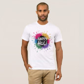 Happy Holi - Kleur Splash T-shirt (Voorkant volledig)
