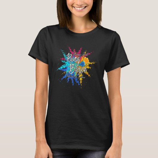 Happy Holi Rang Barse Spring Festival India Hindu T-shirt (Voorkant)
