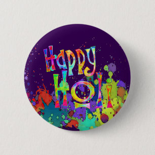HAPPY HOLI! - Spreid het Holi-bericht uit Ronde Button 5,7 Cm
