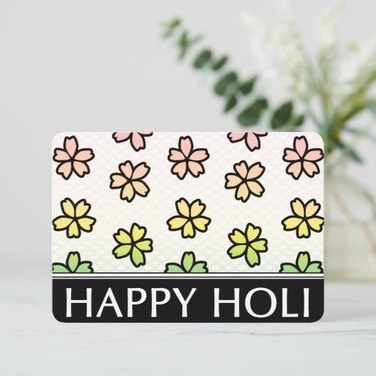 happy holi spring festival kaart (Staand voorkant)