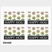 happy holi spring festival rechthoekige sticker (Vel)