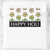 happy holi spring festival rechthoekige sticker (Tas)