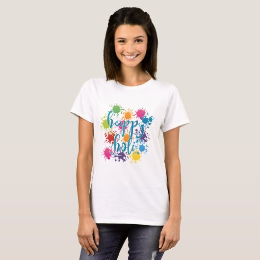 Happy Holi T-shirt (Voorkant volledig)