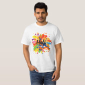 Happy Holi T-shirt Festival van Colors T-shirt (Voorkant volledig)