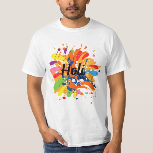 Happy Holi T-shirt Festival van Colors T-shirt (Voorkant)