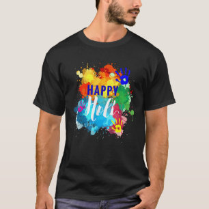 Happy Holi T Shirt Kleuren Indiaas Hindoe Spring T