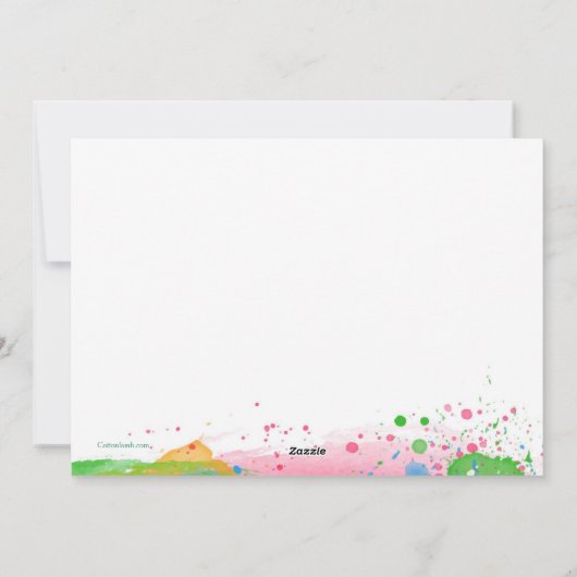 Happy Holi Wenskaart Feestdagenkaart (Achterkant)