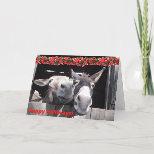 Happy Holibrays uit Bunny en Hershey! Kaart (Voorkant)