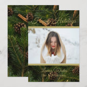 Happy Holiday Aangepaste Familie met Kerstmis Aankondiging (Voorkant / Achterkant)