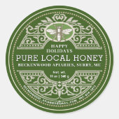 Happy Holiday APIARY Honey Label Green (Voorkant)