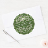 Happy Holiday APIARY  Honey Label Green (Envelop)