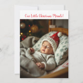 Happy Holiday Baby Birth Announcement Photo Aankondiging (Achterkant)