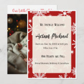Happy Holiday Baby Birth Announcement Photo Aankondiging (Voorkant / Achterkant)