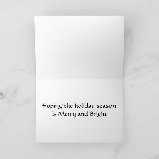 HAPPY HOLIDAY-BE MERRY EN BRIGHT KAART (Binnen)