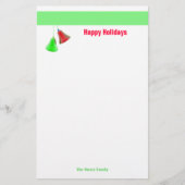 Happy Holiday Bells Briefpapier (Voorkant)