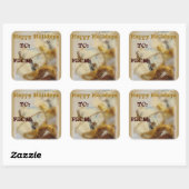 Happy Holiday Bells cadeaulabel Vierkante Sticker (Vel)