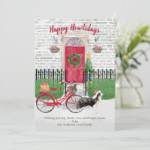 Happy Holiday Border Collie door Bike Kerstmis (Staand voorkant)