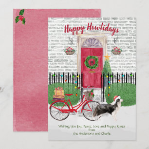 Happy Holiday Border Collie door Bike Kerstmis