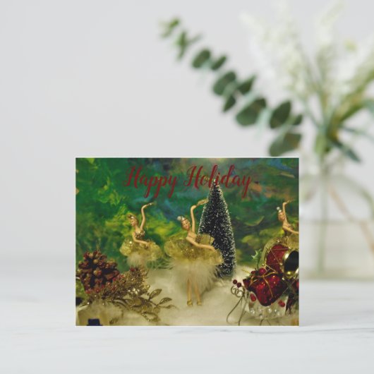 Happy Holiday briefkaart (Staand voorkant)