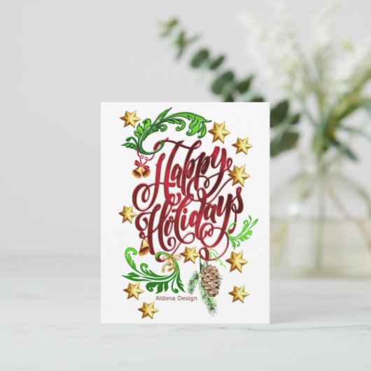 Happy Holiday Briefkaart (Staand voorkant)