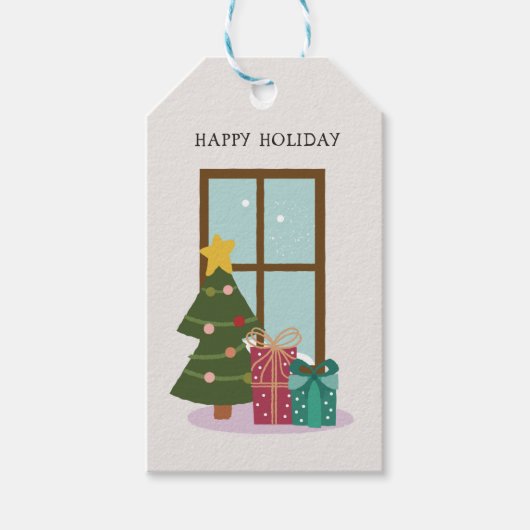 Happy Holiday Cadeaulabel (Voorkant)