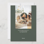 Happy Holiday Calligraphy Green Feestdagenkaart (Achterkant)