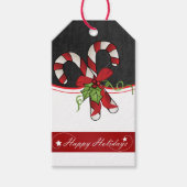 Happy Holiday Candy Cane Design Cadeaulabel (Voorkant)