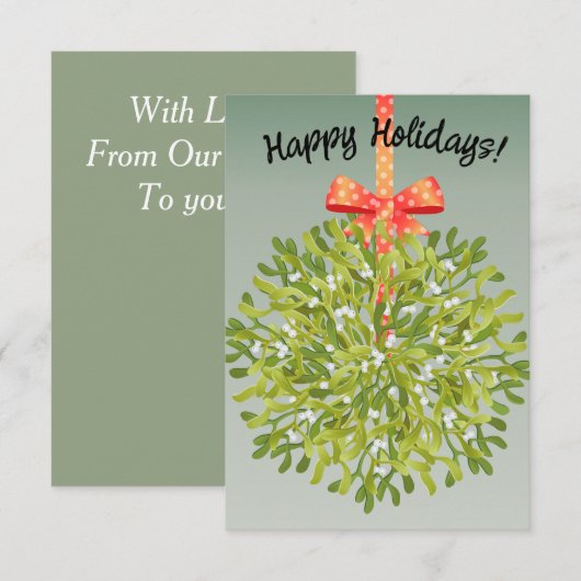 Happy Holiday Cards Bedankkaart (Voorkant / Achterkant)